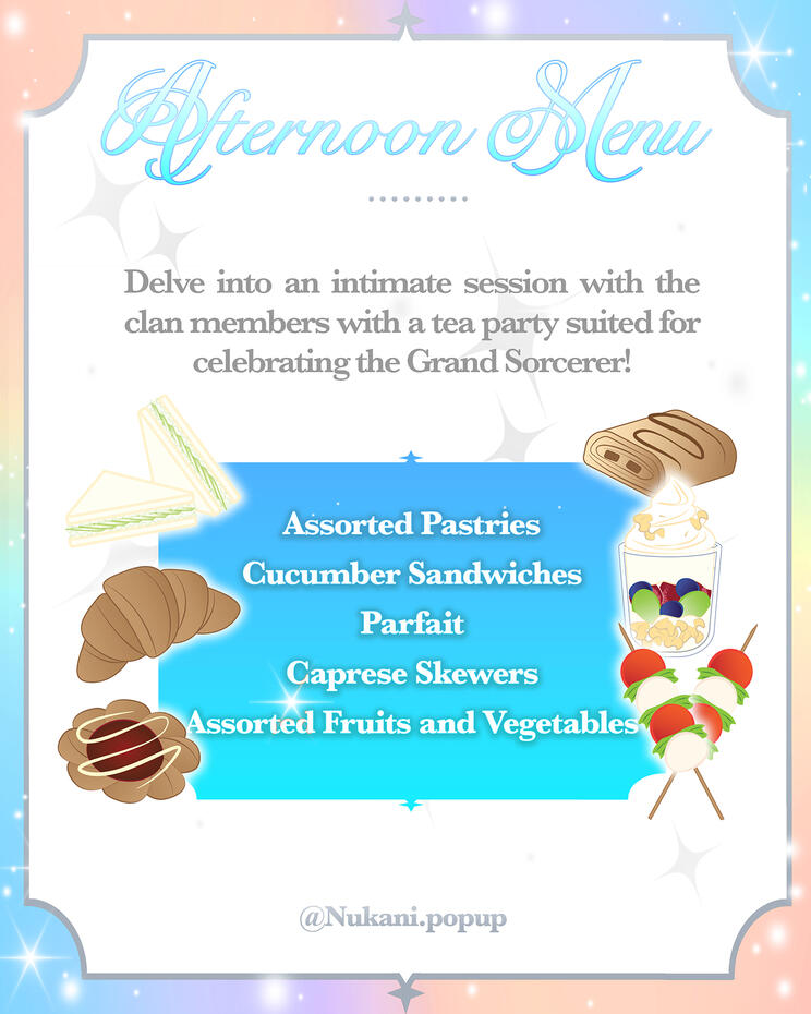Afternoon Menu